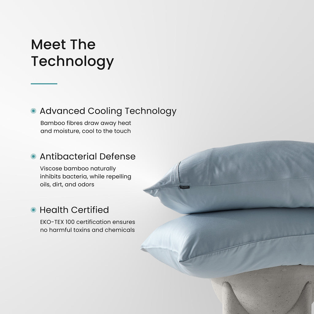 Iced Cooling Bamboo Pillowcase Set