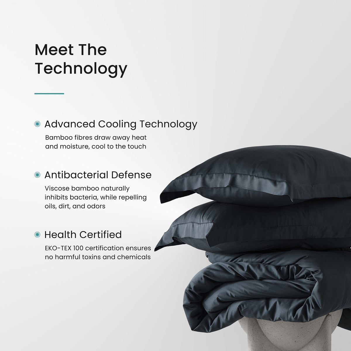 Iced Cooling Bamboo Duvet Cover Set