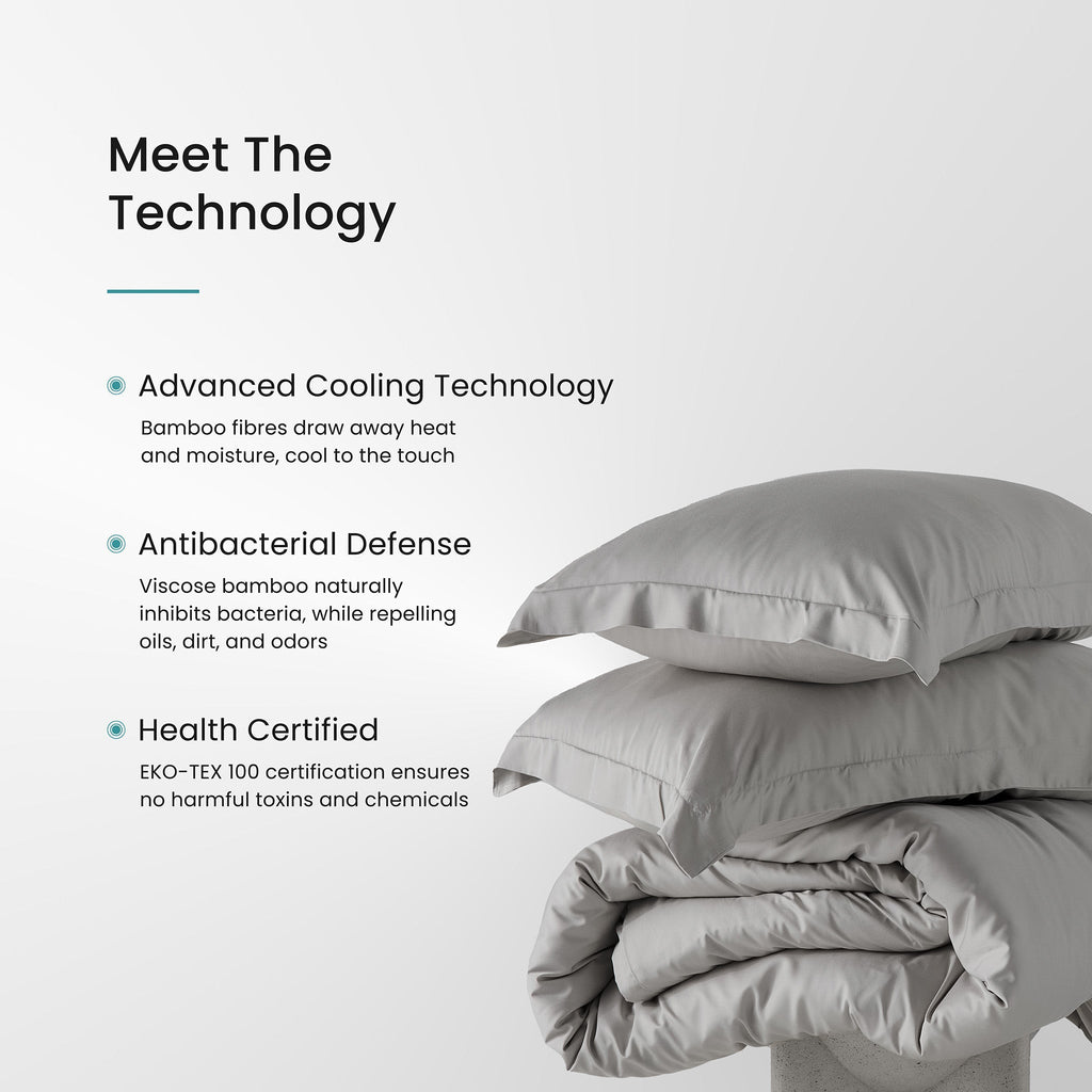 Iced Cooling Bamboo Duvet Cover Set