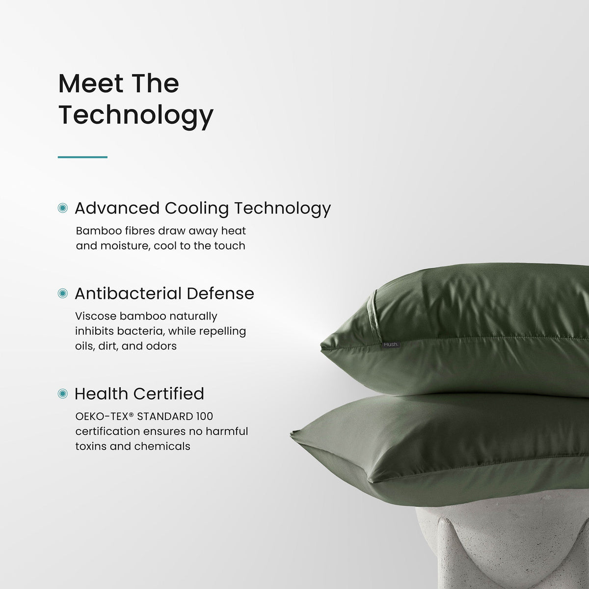 Iced Cooling Bamboo Pillowcase Set