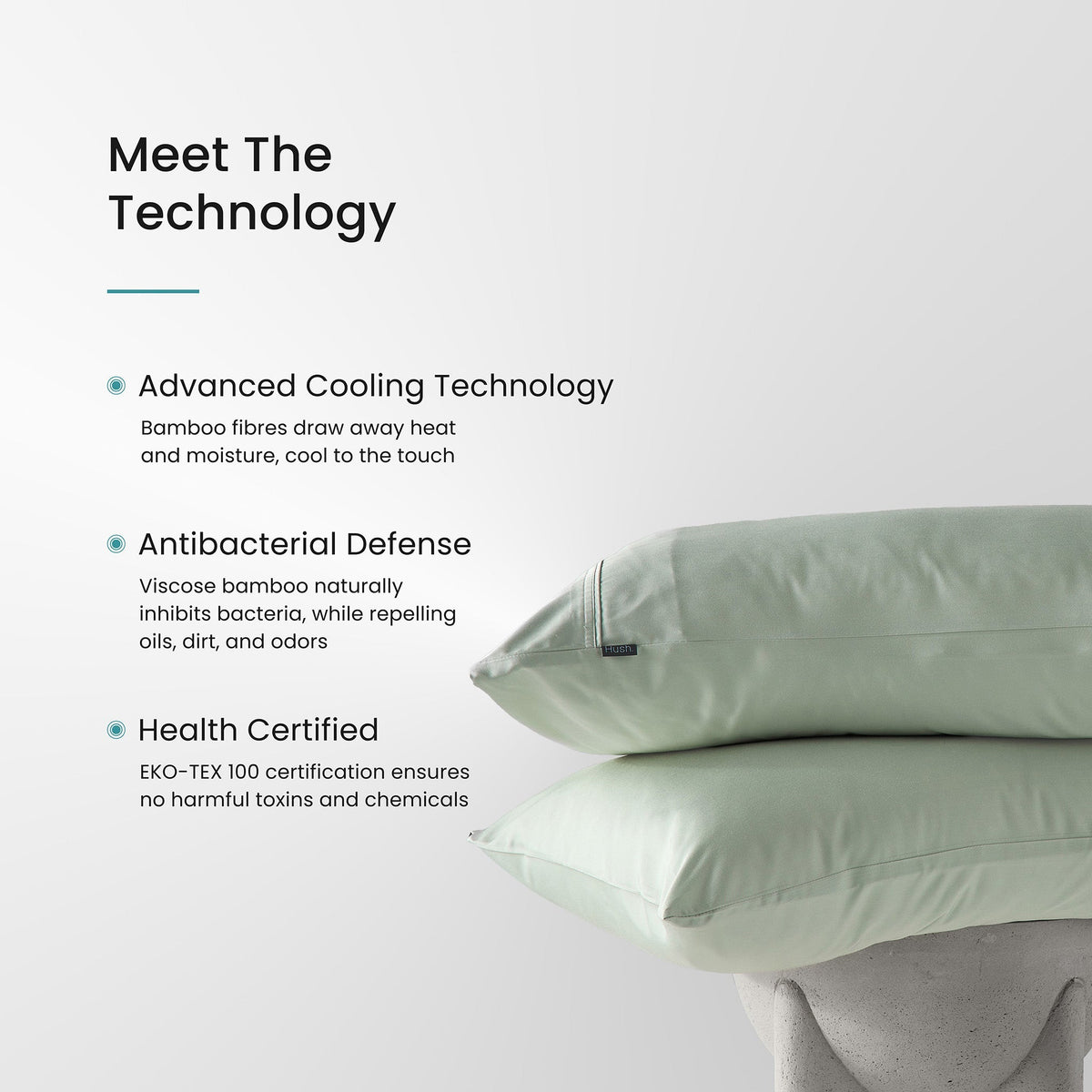 Iced Cooling Bamboo Pillowcase Set
