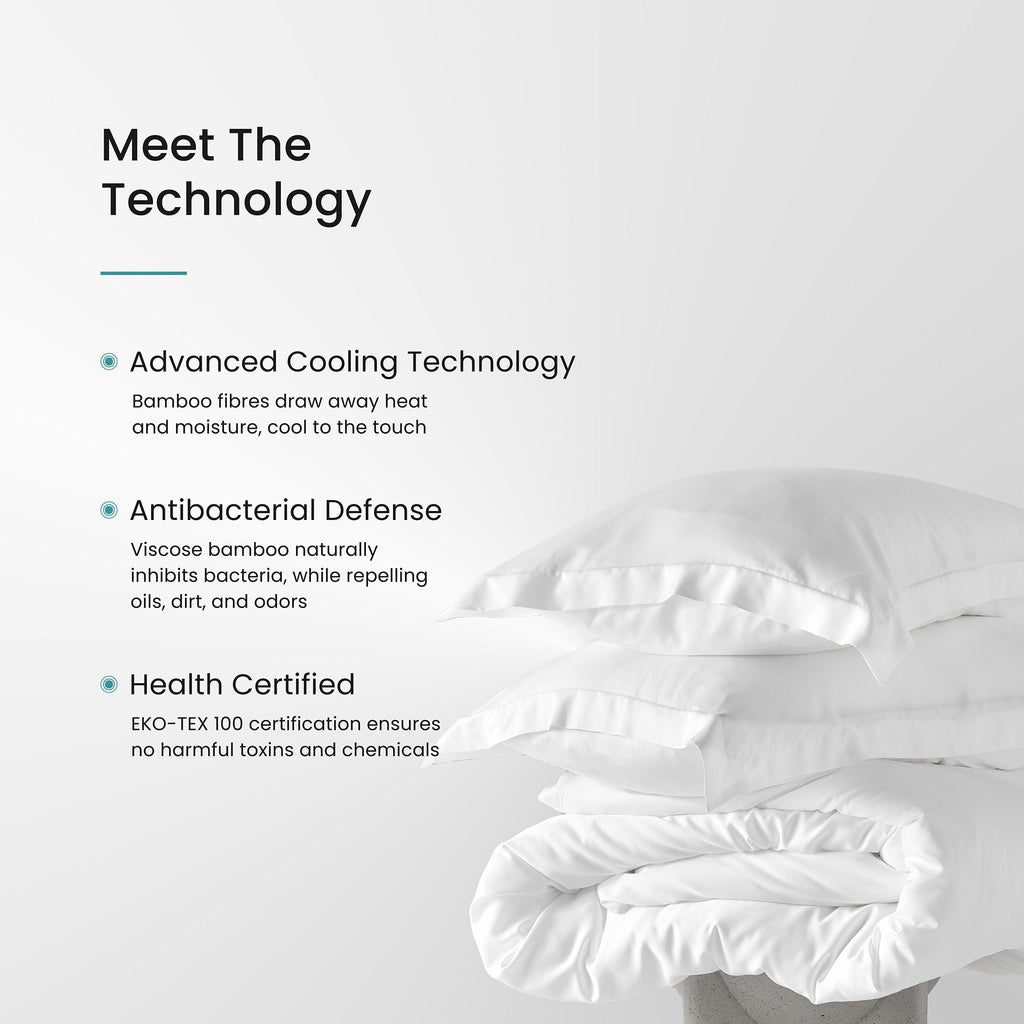 Iced Cooling Bamboo Duvet Cover Set